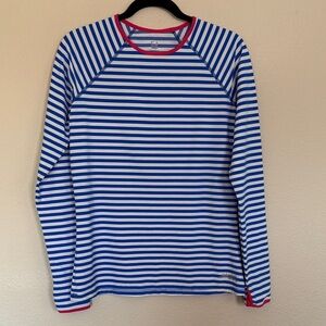 Solumbra SPF 100 long sleeve striped shirt women’s large EUC